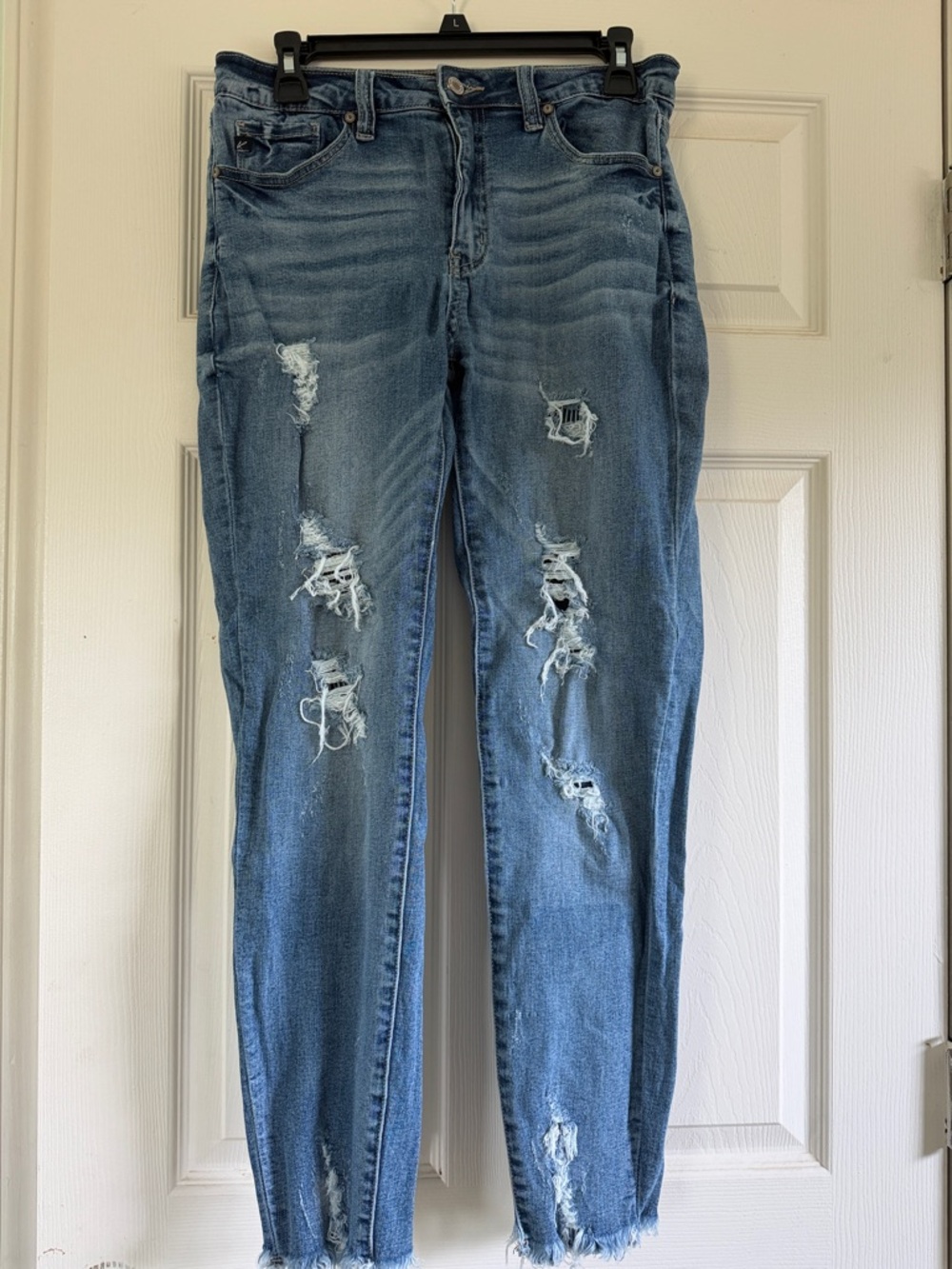 KanCan Distressed Skinny Jeans — Blue